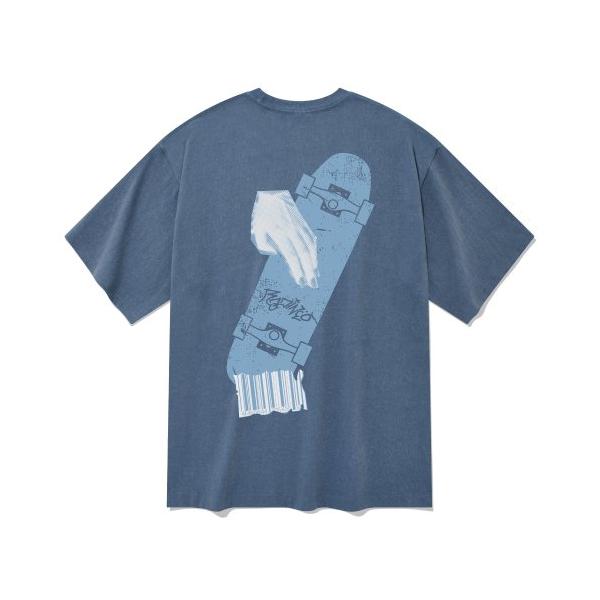 [RADINEO]★ 韓国人気★FINGER BOARD PIGMENT T-SHIRTS RADINEO (ラディネオ) FINGER BOARD PIGMENT T-SHIRTS BLUE