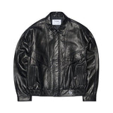 NOMANUAL(ノーマニュアル) F.P LEATHER JACKET - BLACK