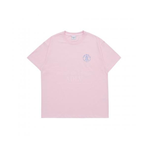 アクメドラビ(acme' de la vi)  WATER DROP A LOGO EMBLEM SHORT SLEEVE T-SHIRT LIGHT PINK