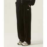 Odd Studio (オッドスタジオ) OS LOGO VELOUR 2WAY STRING WIDE PANTS - BLACK