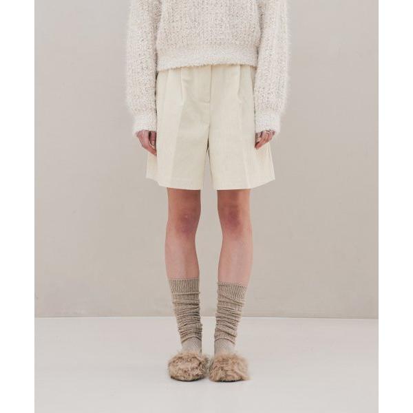 TMO BY 13MONTH（ティーエムオーバイサーティンマンス） CORDUROY SHORTS (IVORY)