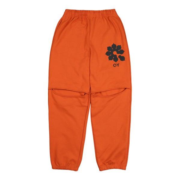 オーワイ(OY) 		FLOWER LOGO CUTTING JOGGER PANTS-ORANGE