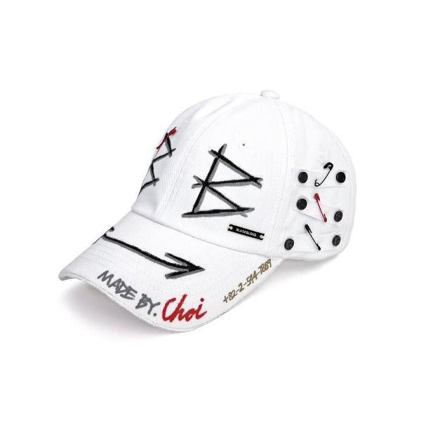 ブラックブロンド(BLACKBLOND)  BBD Double Face Plate Logo Cap (White)