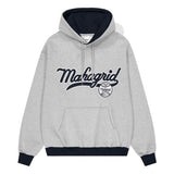 mahagrid (マハグリッド) BASEBALL SIGN HOODIE GREY(MG2DFMM418A)