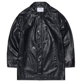 NOMANUAL(ノーマニュアル)  D.F LEATHER COAT - BLACK