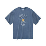 RADINEO (ラディネオ)　 RADI BEAR PIGMENT T-SHIRTS BLUE