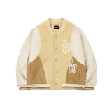 アジョバイアジョ(AJOBYAJO) Wool Mixed Varsity Stadium Jacket [BEIGE]