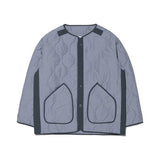 COLORING QUILTED JACKET - GRAY