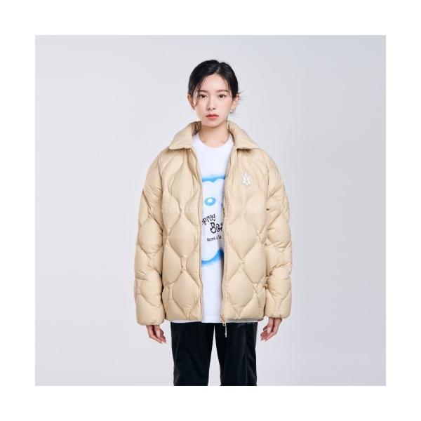 アクメドラビ(acme' de la vi)  A LOGO EMBLEM PATCH QUILTING DOWN JACKET BEIGE