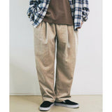 JEMUT (ジェモッ)  Twotuck Mild Corduroy Banding Pants Creambeige OYLP2444