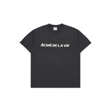 アクメドラビ(acme' de la vi)  SPORTY LOGO EMBROIDERY SHORT SLEEVE T-SHIRT CHARCOAL