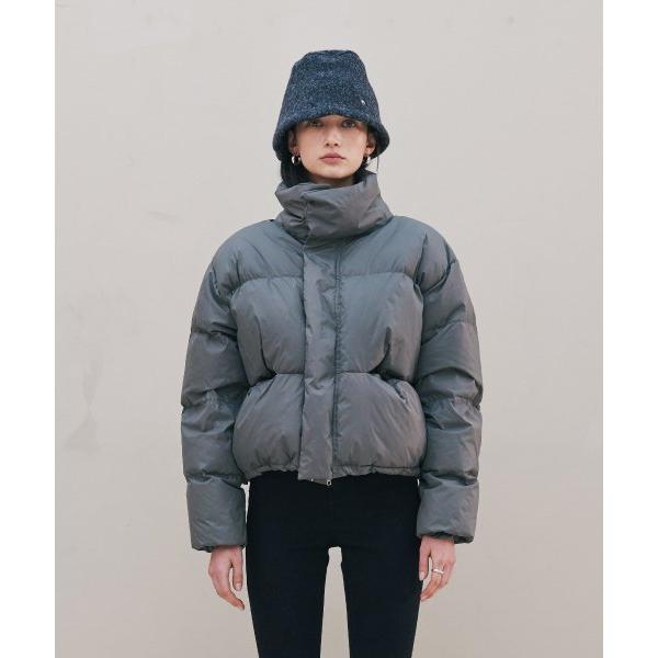 TMO BY 13MONTH（ティーエムオーバイサーティンマンス） CROPPED PUFFER JACKET (GRAY)