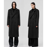 FLARE UP (フレアアップ)     Oversized Wool Double Long Coat - Black (FL-009)