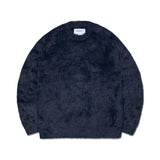 NOMANUAL(ノーマニュアル) CROPPED HAIRY KNIT - DARK NAVY