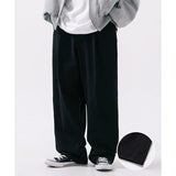 JEMUT (ジェモッ)  Curved Wide Balloon Pants Black SOLP2472