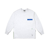 STIGMA(スティグマ) 23 ZIPPER OVERSIZED LONG SLEEVES T-SHIRTS WHITE MELANGE