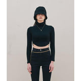 TMO BY 13MONTH（ティーエムオーバイサーティンマンス） CROPPED TURTLENECK TOP (BLACK)