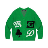 mahagrid (マハグリッド) CLOVER KNIT CARDIGAN GREEN(MG2DSMK680A)