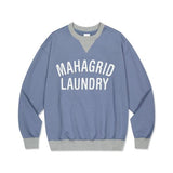 mahagrid (マハグリッド)     LAUNDRY SWEATSHIRT BLUE(MG2DSMM444A)