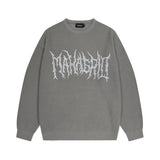 mahagrid (マハグリッド) GOTH KNIT SWEATER GREY(MG2DFMK683A)