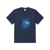 RADINEO (ラディネオ)　 WAVE FLOWER T-SHIRTS NAVY