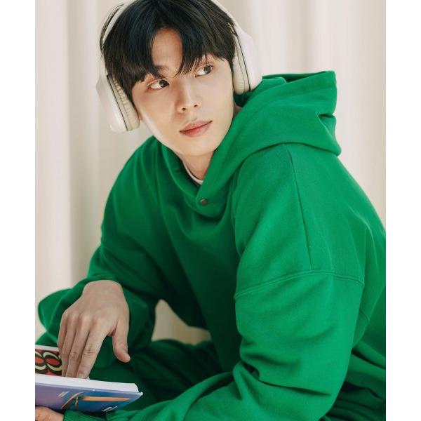 JEMUT (ジェモッ)  Base Overfit Hood Green KJHD2434