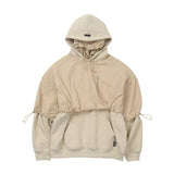 アジョバイアジョ(AJOBYAJO) Layered Nylon Hoodie [BEIGE]