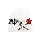 ブラックブロンド(BLACKBLOND)  BBD Graffiti Logo Patch Beanie (White)