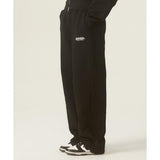 Odd Studio (オッドスタジオ) ODSD LOGO SWEAT 2WAY STRING WIDE PANTS - BLACK