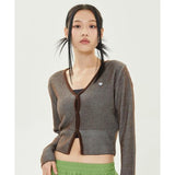 TARGETTO(ターゲット)     TWO TONE CROP CARDIGAN_MINT