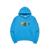 アクメドラビ(acme' de la vi)  SCRIBBLE ALPHABET HOODIE BLUE