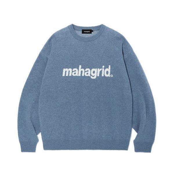 mahagrid (マハグリッド) BASIC LOGO KNIT SWEATER BLUE mahagrid (マハグリッド) BASIC LOGO KNIT SWEATER BLUE