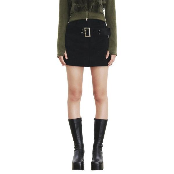 curetty (キュリティー)   C CORDUROY BELTED SKIRT_BLACK
