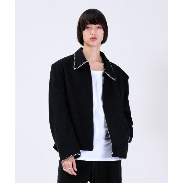 【LA MER MA MAISON】23FW★ MELO STITCH JACKET ラメルマメゾン (LA MER MA MAISON) MELO STITCH JACKET BLACK