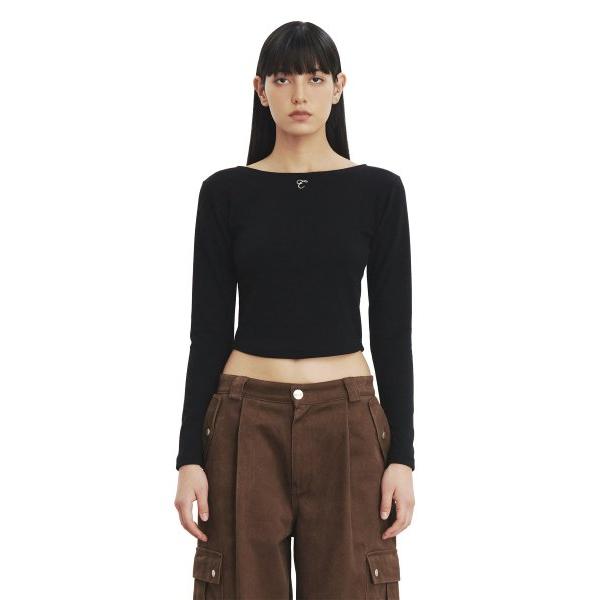 curetty (キュリティー)   C BACK HOLE DETAIL T-SHIRT_BLACK