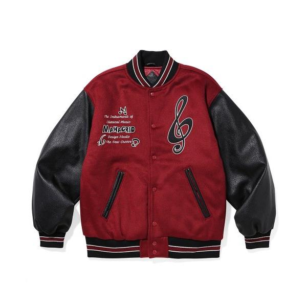 mahagrid (マハグリッド)     CLEF VARSITY JACKET RED(MG2CWMB903A)