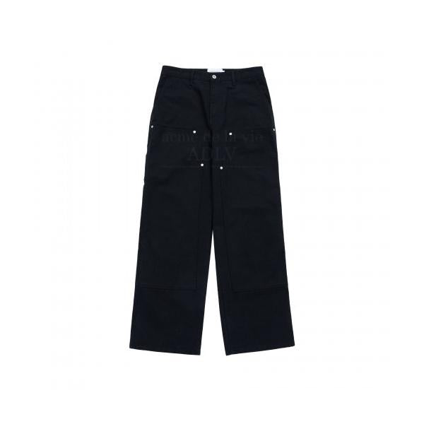 アクメドラビ(acme' de la vi)  GARMENT WASHING CARPENTER COTTON PANTS BLACK