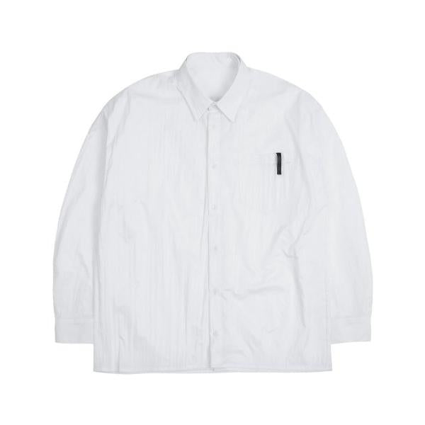 オーワイ(OY) 		LAYERED PANEL LOGO SHIRTS-WHITE