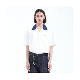 ラメルマメゾン (LA MER MA MAISON) COLORING OPEN COLLAR SHIRT WHITE