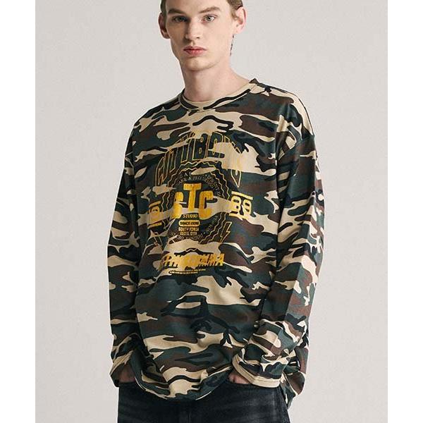 シディスコンマ(SHETHISCOMMA)  CITYBOYS SLEEVE T(CAMO)