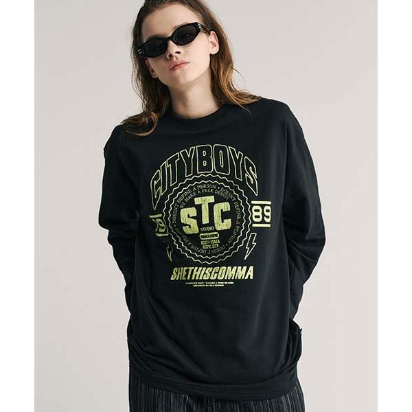 シディスコンマ(SHETHISCOMMA)  CITYBOYS SLEEVE T(BLACK)
