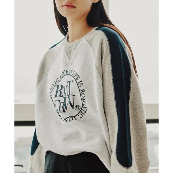 ROMANTIC CROWN(ロマンティック クラウン)     CIRCLE LOGO SWEAT SHIRT_LIGHT GREY