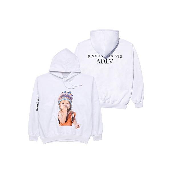 アクメドラビ(acme' de la vie)    ADLV BABY FACE INDIAN BOY HOODIE WHITE