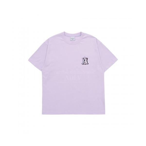アクメドラビ(acme' de la vi)  A LOGO MONOGRAM EMBLEM SHORT SLEEVE T-SHIRT LIGHT PURPLE