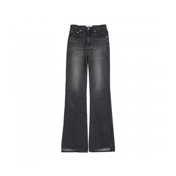 アクメドラビ(acme' de la vie)    BOOTS CUT ASYMMETRY DENIM PANTS BLACK