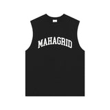 mahagrid (マハグリッド)     VARSITY LOGO SLEEVELESS TEE BLACK(MG2DMMT580A)