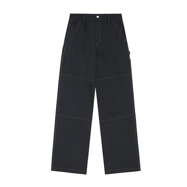 Odd Studio (オッドスタジオ) Stitch Detail Semi-Wide Cotton