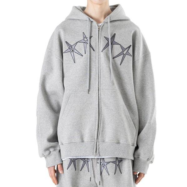 ★韓国の人気★【MASSNOUN】★STAR LOGO HOODY ZIP-U.P★ MSHZP001-GY-06.jpg
