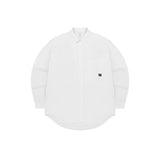 オーワイ(OY)  BACK ROUND CUT-OUT SHIRTS-WHITE