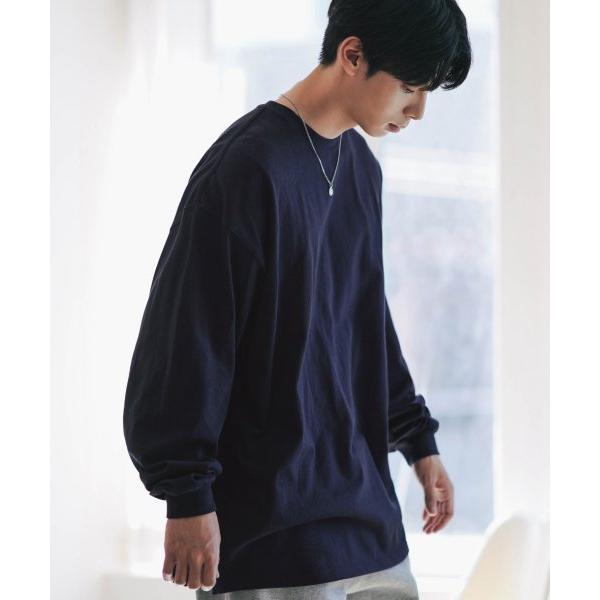 JEMUT (ジェモッ)  With Overfit Long T-shirts Navy OYLT2456